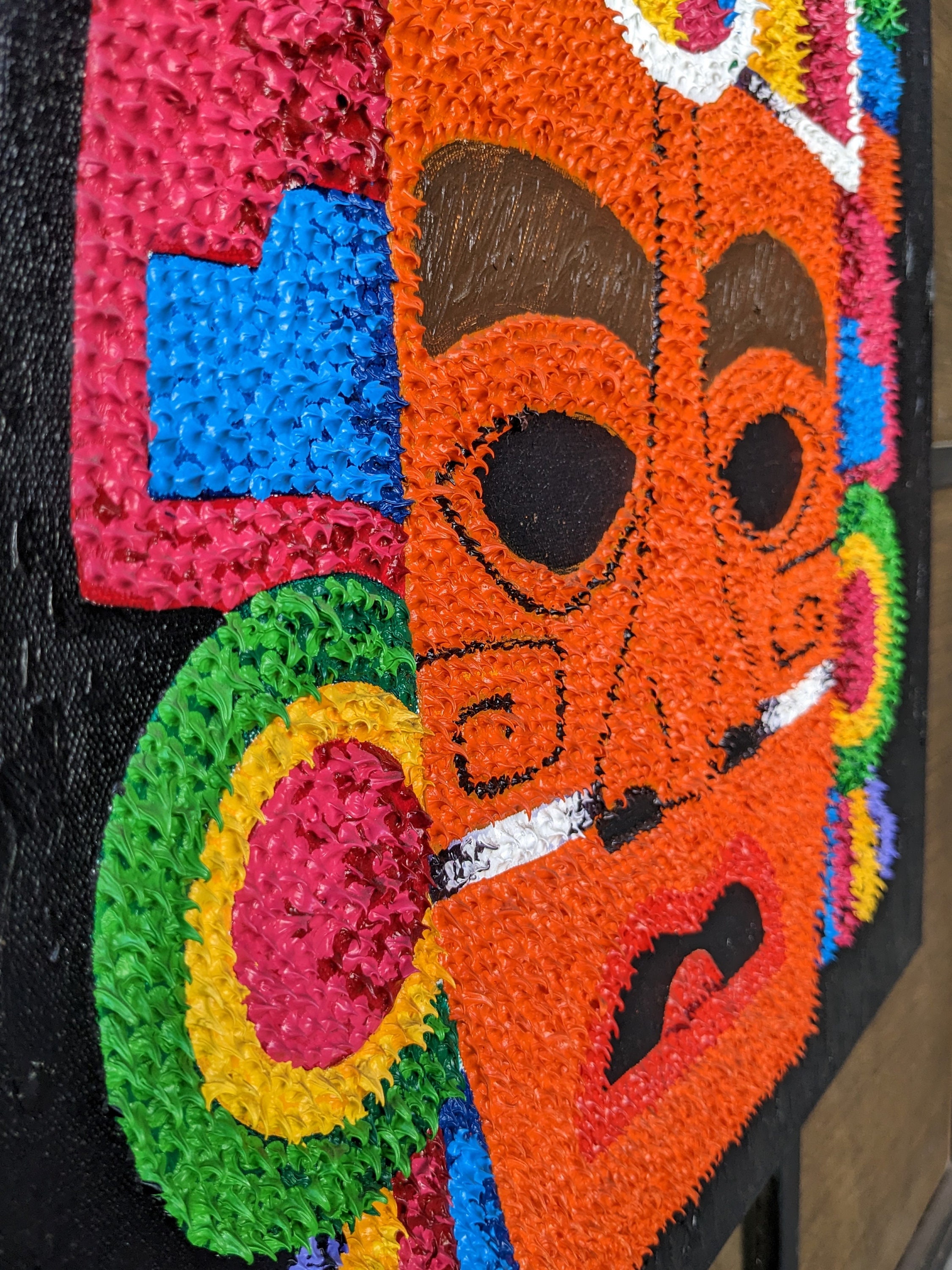 Original Oil Painting of Mayan Masks/abstract/guatemala Etsy