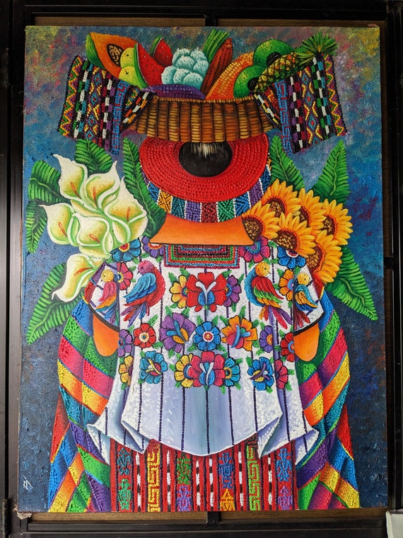 【 肉筆油彩画 額装 】 GALERIA DE PINTURA MEXICANA 肉筆油彩画 額装 】 GALERIA DE PINTURA MEXICANA