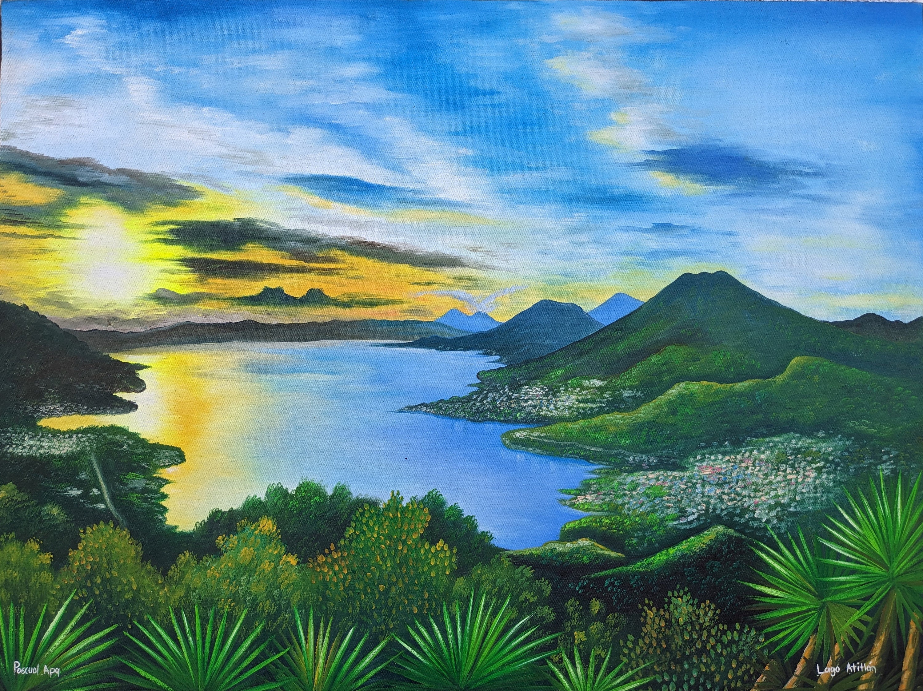Aquarelle Imprimée Du Lac Atitlan Guatemala Par Ryan Fox - Décoration Intérieure