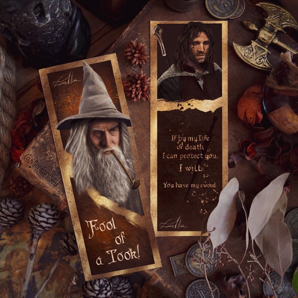 2 Marque-pages Gandalf & Aragorn