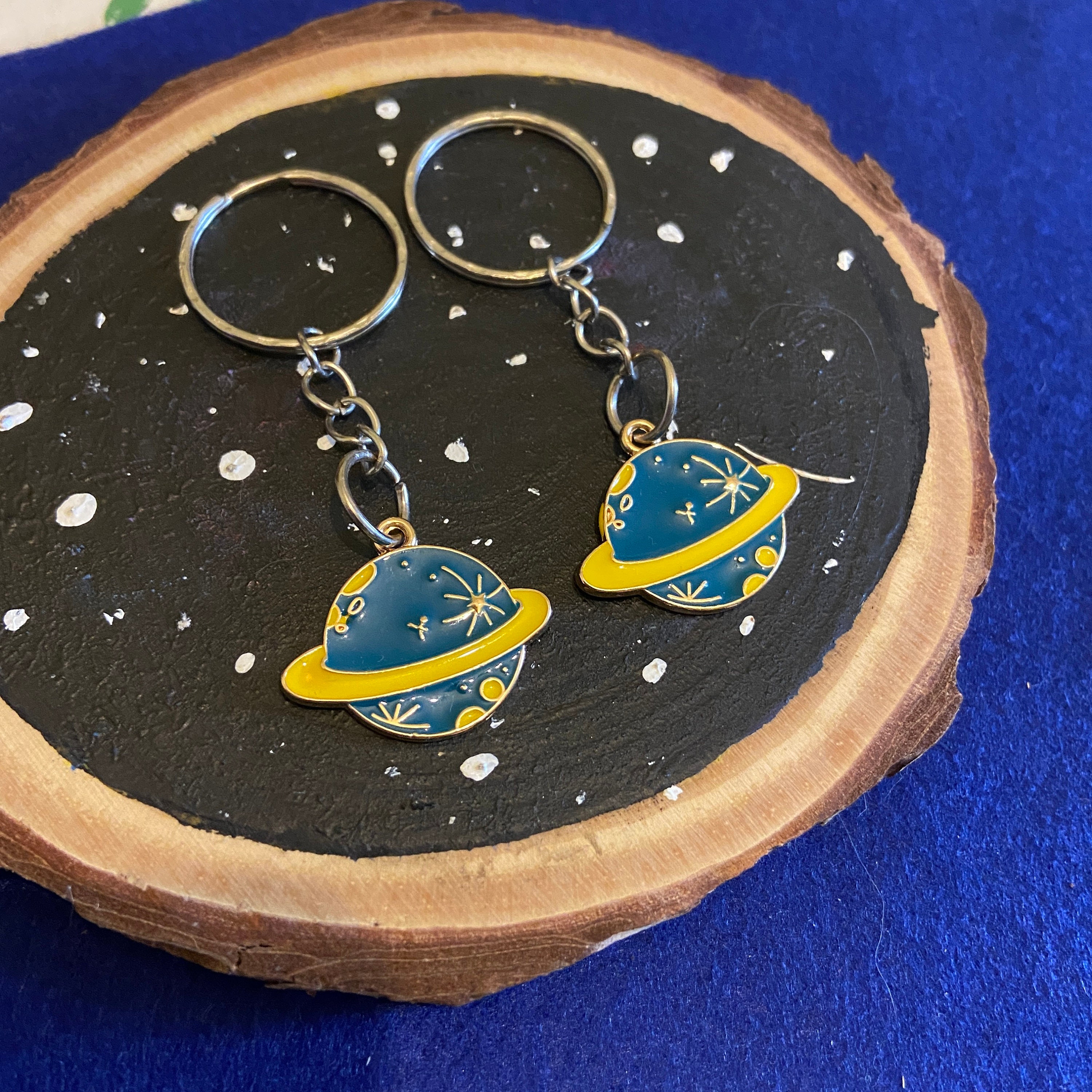 Space Theme Key Rack Space Theme Keychains- Rocket Ship - Earth Keyring - Planet Keyrings ...