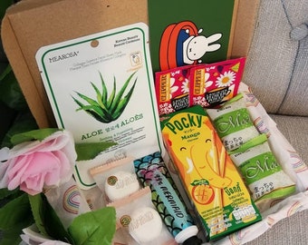 Unique Cute Korean Japanese Taiwanese Letterbox Gift, Hug In A Box, Birthday Surprise, Care Package, Thoughtful, Beauty & Snacks, Treat Box