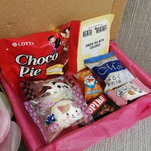 Mini Unique Korean Japanese Taiwanese Letterbox Gift, Hug In A Box, Birthday Surprise, Care Package, Thoughtful, Snack Treats, Asian