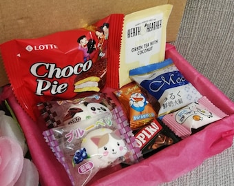 Mini Unique Korean Japanese Taiwanese Letterbox Gift, Hug In A Box, Birthday Surprise, Care Package, Thoughtful, Snack Treats, Asian