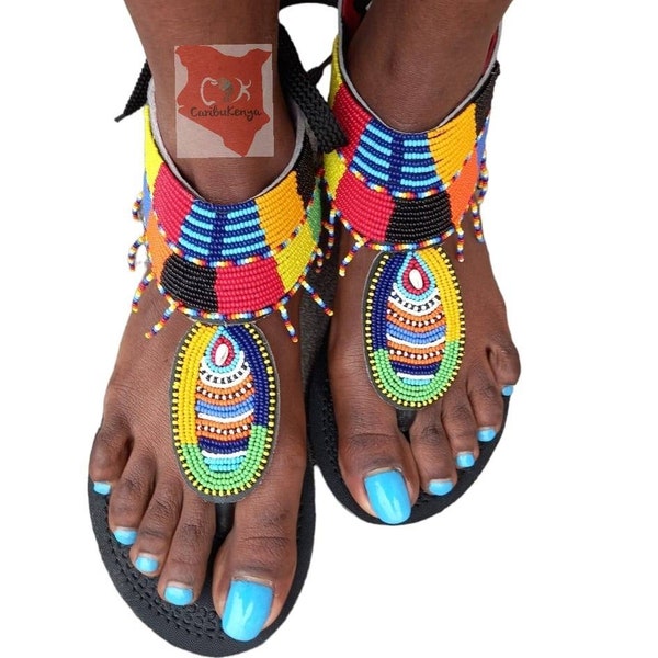 beaded dress sandals