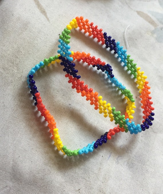 2 Rainbow Bracelets/ Lgbt/beaded Bracelets/african Beads/ Maasai Bracelet  /rainbow Beaded Bracelet Unisex /african Bracelets. - Etsy