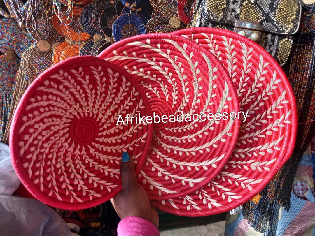 SET of 3 Sisal Bowl, Handmade Bowls, Wall Decors, Rwandan Sisal Bowls ...