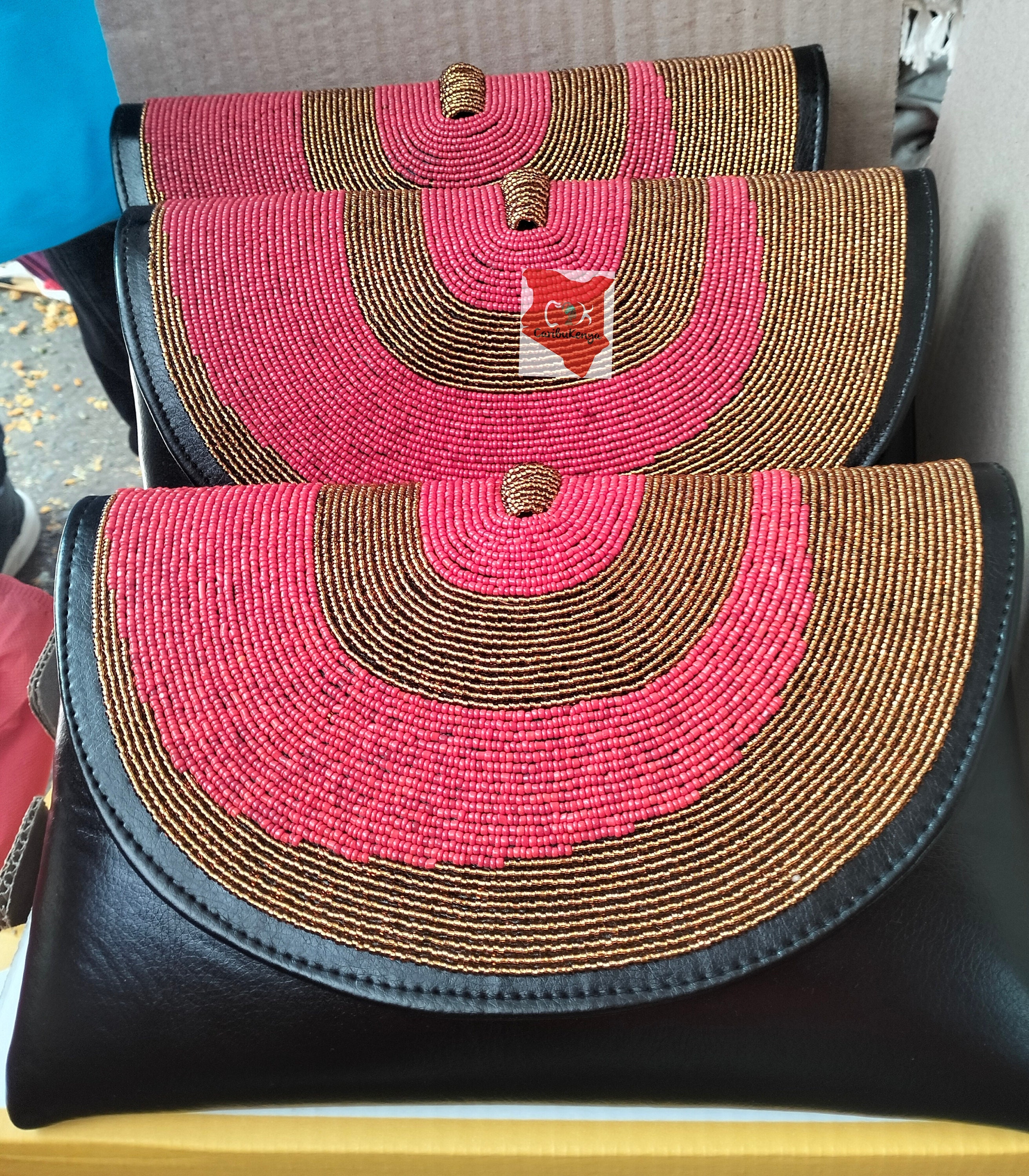 10pieces of African Beaded Clutch Bag, Evening Bag, Handmade