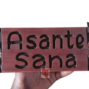 Asante Sana Wall Hanging Decor,Wooden Home Decor,Thank you note,Thanks Giving Gift,Masai Beaded Personalized Wall House Deco,Karibu Welcome