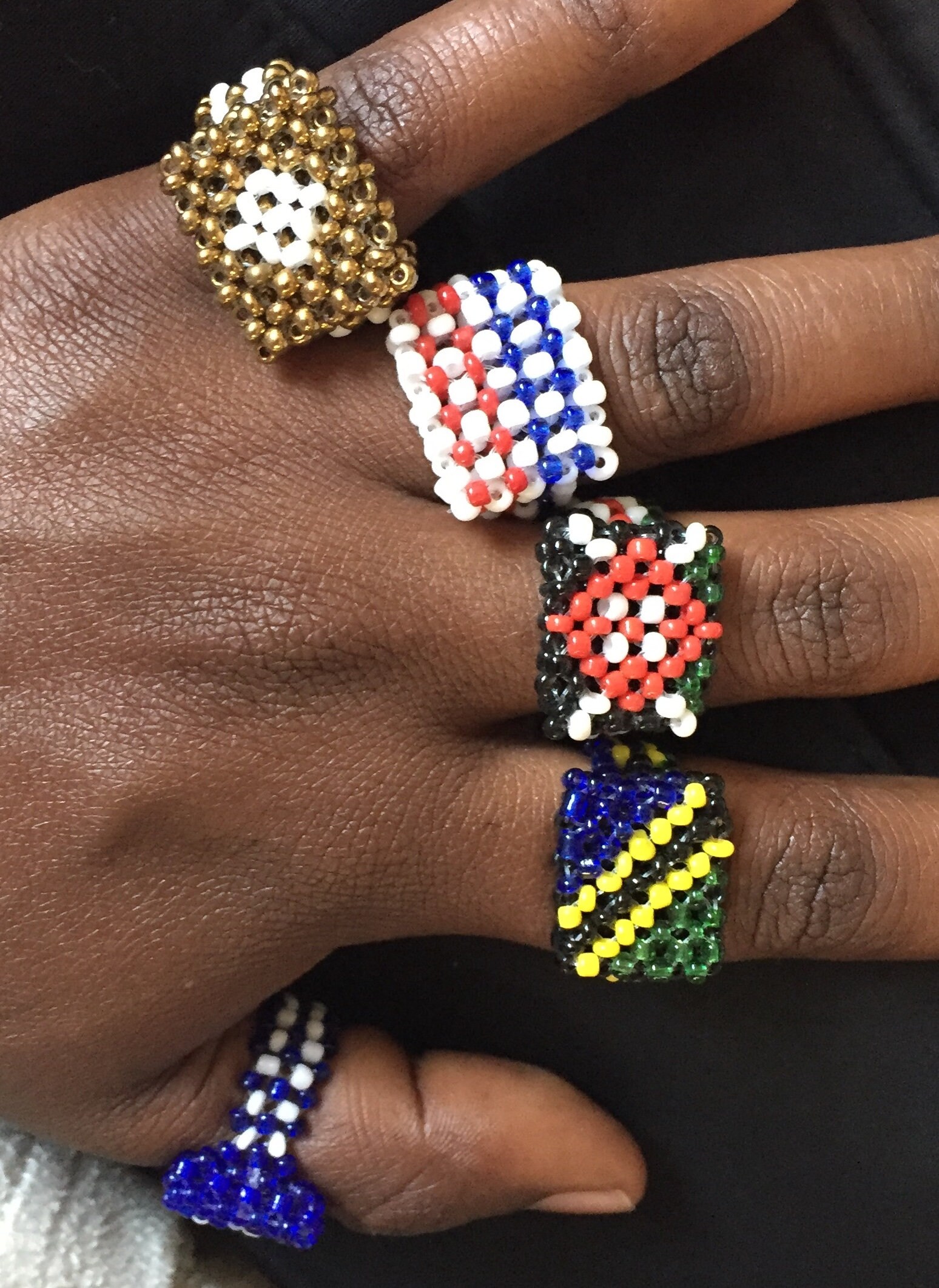 African beaded ring discount