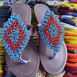 Masai Sandals, Beaded Sandals, African Sandals, Summer Sandals, Gladiators, Sandals, Leather Sandals, Valentine Gift, Female Sandals, Shoes