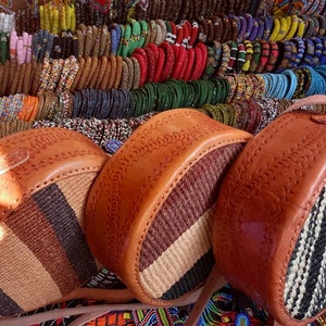 Africa Bag/ Kenyan Bag/ Sling Bag/African Purse/Sisal Bag/Handmade Bag/ Maasai Bag/Women/Girls Handbag/Bags/Shopping/Traveling Bag/Leather