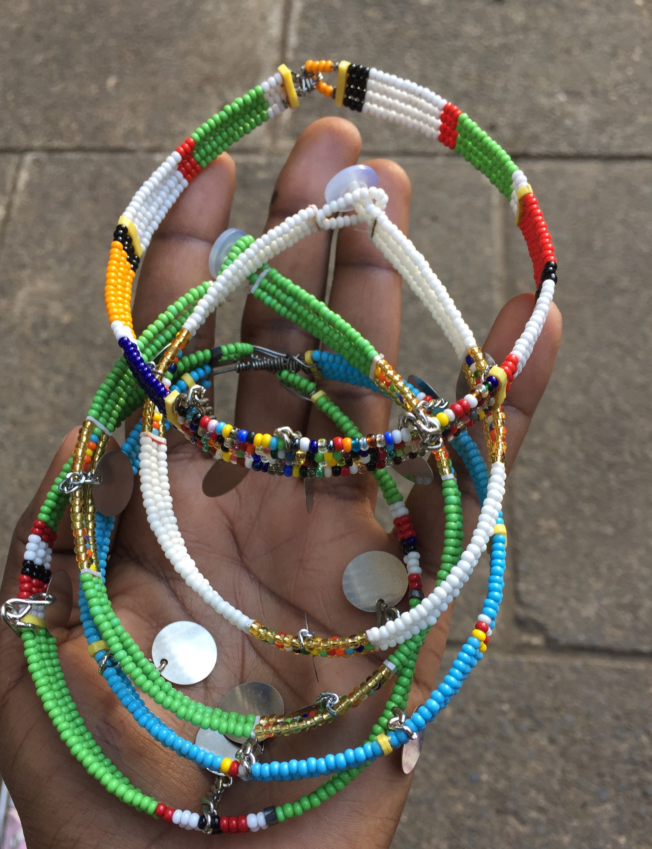 Beaded Anklets Multicolors Anklets African Anklets Tribal Etsy Singapore