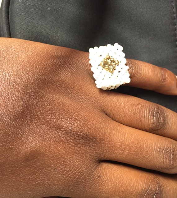 Beaded Rings African Jewelry Maasai Rings African Beaded Rings African Rings Kenyan Rings United States Rings Jamaican Rings