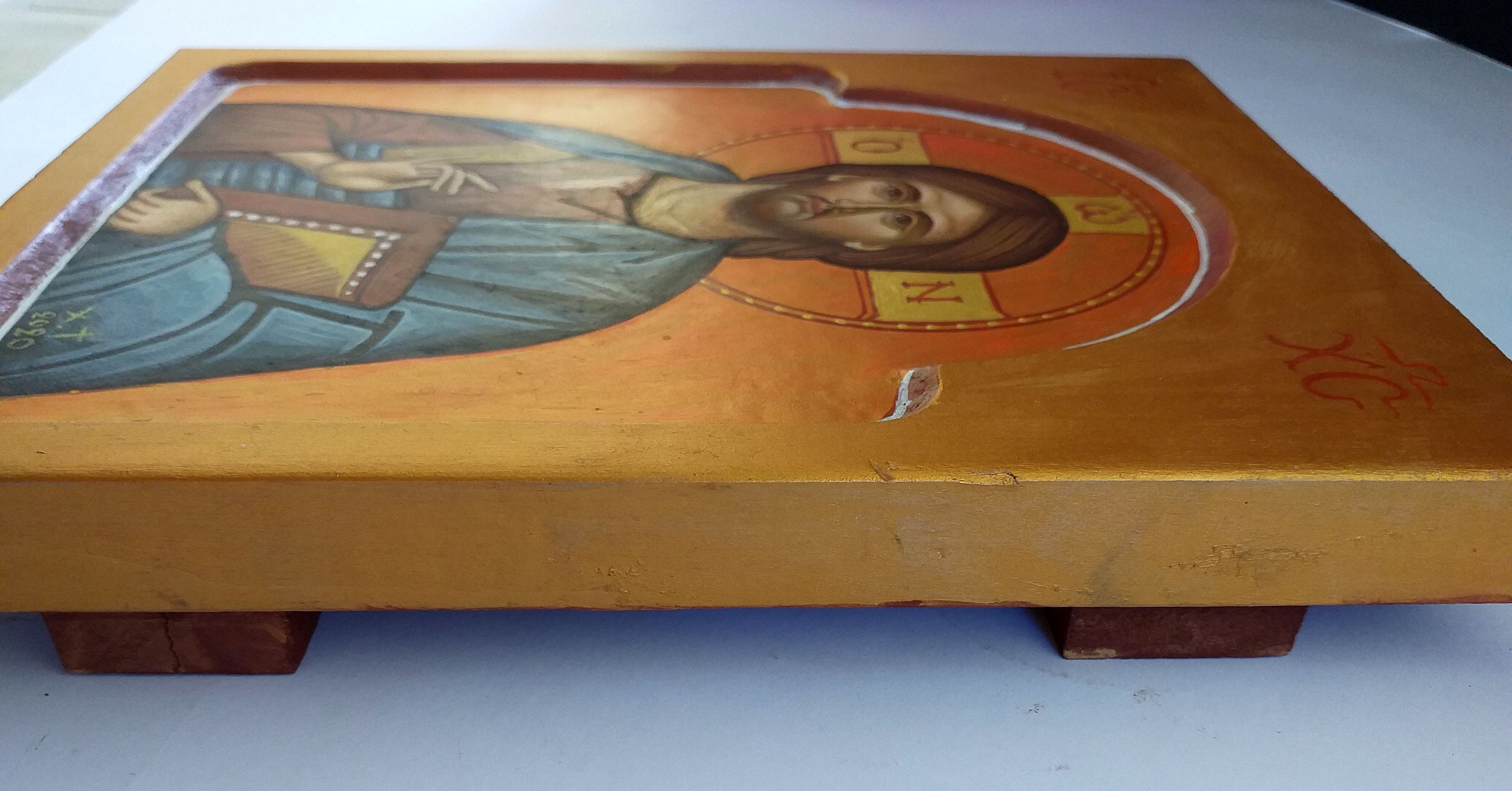Jesus Christ Icon /hand Painted Greek Orthodox Byzantine Icon/jesus ...
