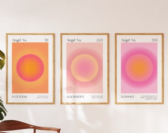 Elevate Your Space with Positive Aura Posters: A Set of 3 Gradient Prints