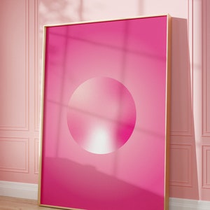 Aura Poster Pink, Gradient Wall Art, Retro Aura Poster, Trendy Wall Art, Spiritual Wall Art, Pink Aura Print, Instant DIGITAL DOWNLOAD