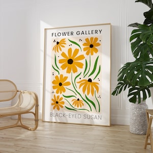 Black-eyed Susan Henri Matisse Print, Digital Art Print, Printable Wall Art, Wall Art Prints, Flower Matisse Print, Matisse Print Download