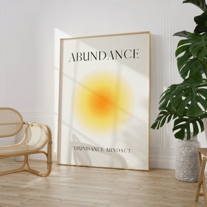 Aura Poster Abundance, Spiritual Poster, Grainy Gradient, Trendy Wall Art, Aura Energy Spiritual Gradient Print, Instant Digital Download