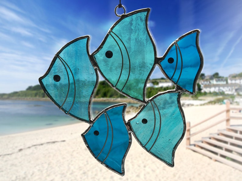 Stained Glass Fish Suncatcher Tropical Fish Handmade Sun Etsy
