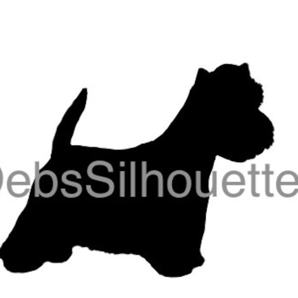 West Highland White Terrier / Westie Silhouette SVG PNG JPG pdf