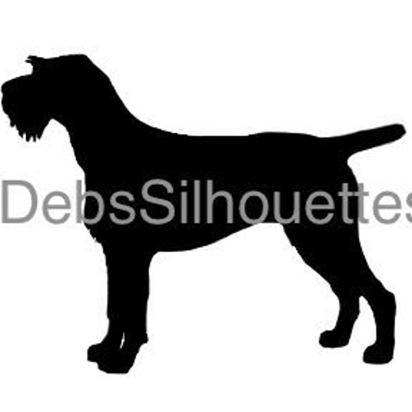 German Wire-Haired Pointer Docked GWP Silhouette SVG PNG jpg pdf Wire Haired Wirehaired