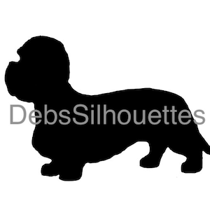 Dandie Dinmont Terrier Silhouette SVG PNG JPG pdf