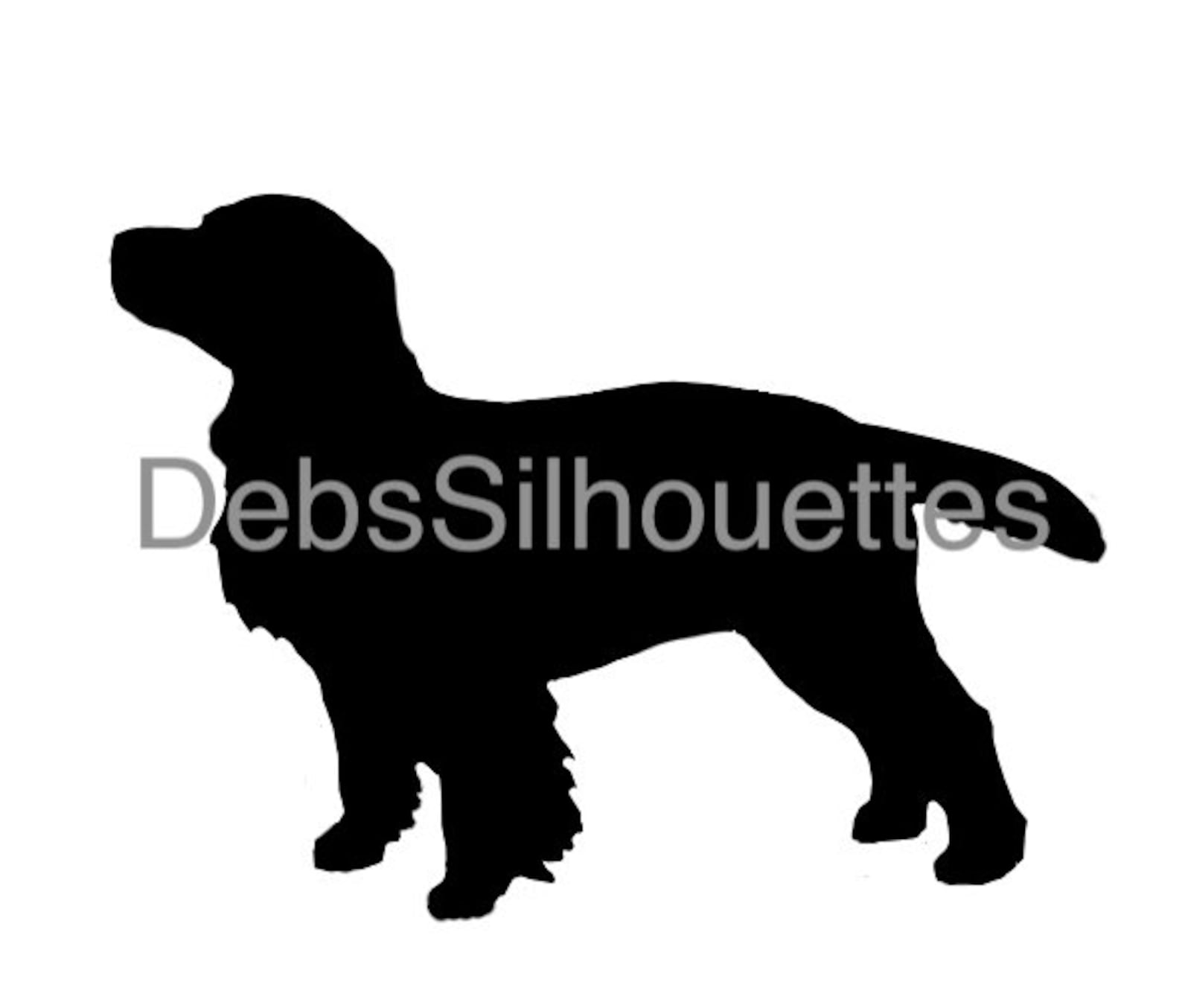 Working Cocker Spaniel Silhouette SVG PNG JPG Pdf Etsy