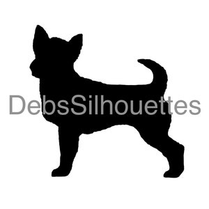 Chorkie / Chihuahua Cross Yorkshire Terrier Silhouette SVG PNG JPG pdf