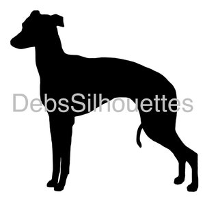 Silhouette levriero italiano SVG JPG PNG pdf