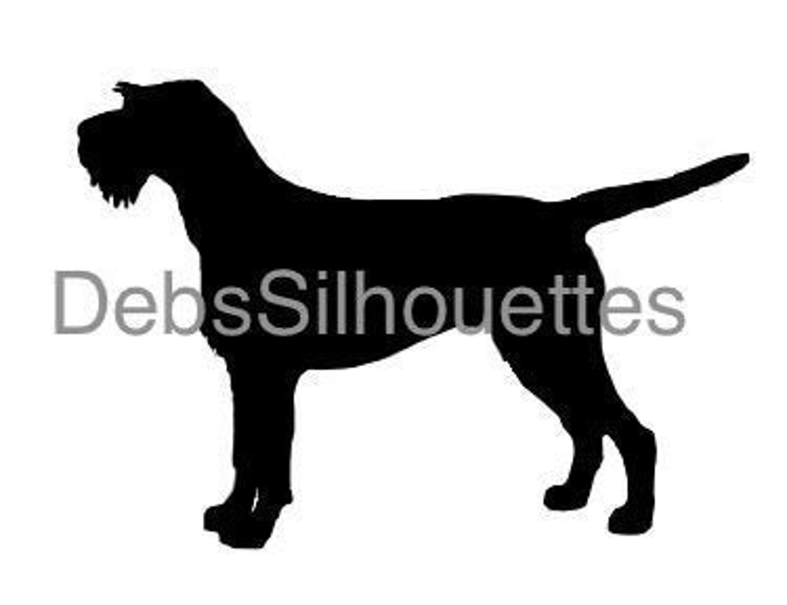 German Wirehaired Pointer / GWP Silhouette SVG PNG jpg pdf | Etsy