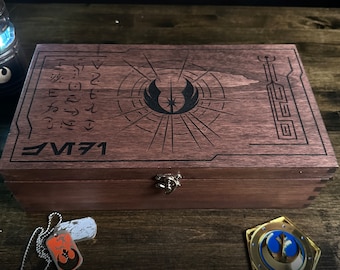 Wooden DOUBLE Lightsaber Box (Customizable)