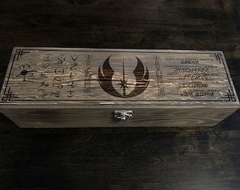 Jedi Wooden Lightsaber Box (Customizable)