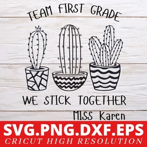 Team First Grade We Stick Together SVG,PNG | Digital SVG File for Cricut or Silhouette