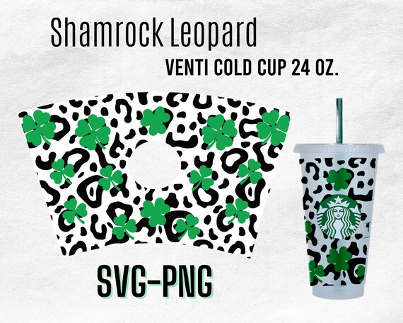 St Patricks Day Leopard Starbucks Cup Saint Patricks Day Cup