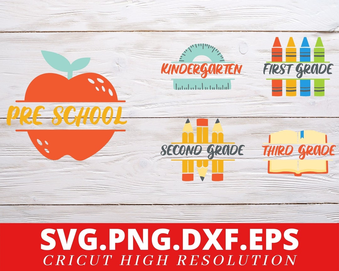 Back to School Svg Bundle | Pre School Svg | Hand Lettered | First Day ...