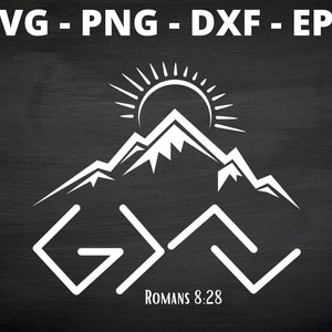 God is groter dan de hoogte- en dieptepunten svg, christelijke svg, religieus, God svg, God is liefde svg, berg svg