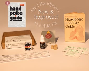Freckle Handpoke Tattoo Kit, All-in-One Complete Stick & Poke Bundle, Professional Supplies, Ink, Needles, Vegan