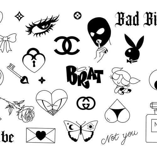 Brat Ready-to-use Tattoo Stencils Handpoke - Etsy Brat Ready-to-use Tattoo Stencils Handpoke - Etsy