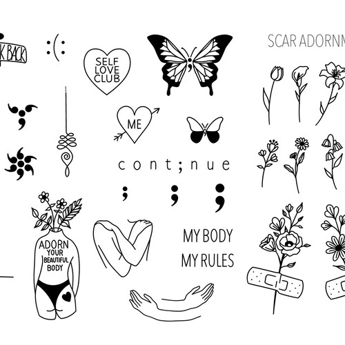 Premade Tattoo Stencils Ready to Use Tattoo Stencils Tattoo Etsy