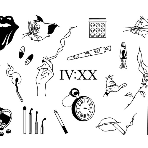 Premade Tattoo Stencils Ready to Use Tattoo Stencils Tattoo Etsy