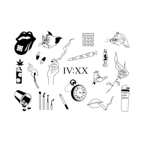 Premade Tattoo Stencils Ready to Use Tattoo Stencils Tattoo Etsy