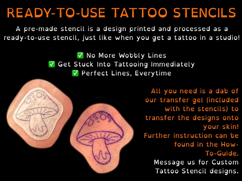 Stencils Candy Tattoo Designs, Ready-to-use, Easy-to-apply, Cute, Sweet, Simple, Easy, Food, Handpoke and Stick & Poke image 2