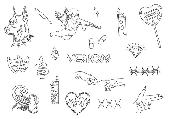 Tattoo Template Tattoo Stencil Safe Small Tattoo Card Non-toxic for  Beginners