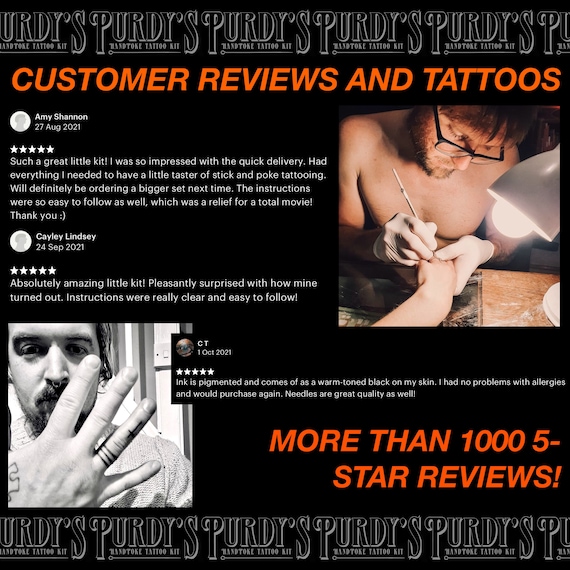 K Completo Tattoo Con Penna Poke E Stick Per Disegno Di Arte Corporea - Foto 9