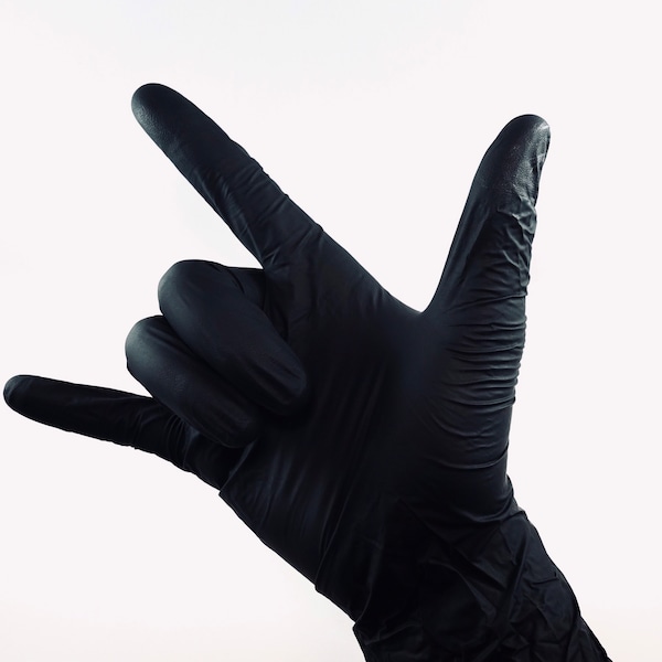 Gants de tatouage en nitrile noir, Sans latex, Gants jetables, Gants de piercing, Fournitures pour tatoueur, Apprenti, Débutant, Professionnel