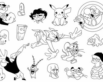 Creative Aniated Sketch Tattoo Drawing for Beginner