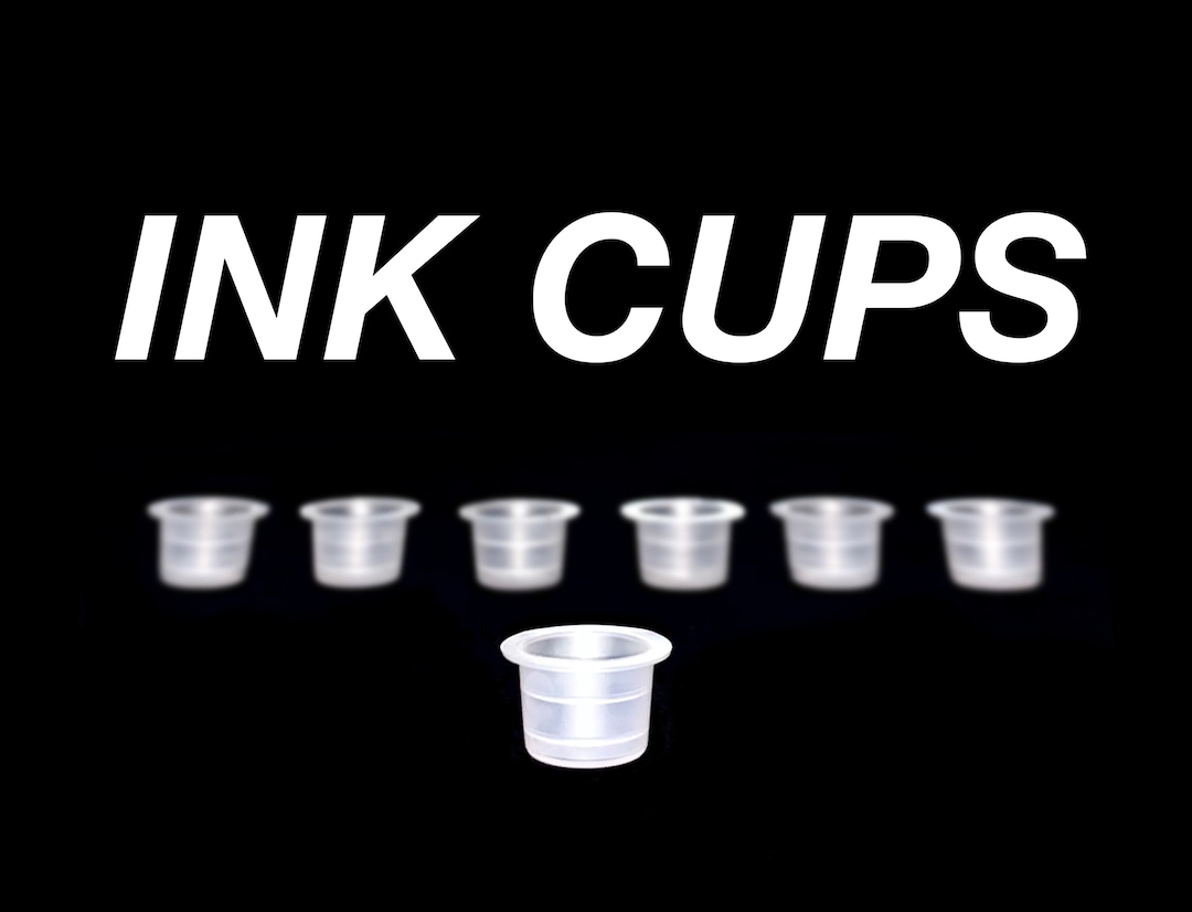 Clear Tattoo Ink Cups, Ink Holder, Disposable Plastic Caps, Handpoke