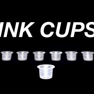 Clear Tattoo Ink Cups, Ink Holder, Disposable Plastic Caps, Handpoke and Stick & Poke Tattoo Equipment, Tattoo Studio Supplies