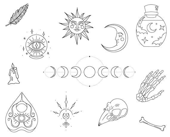 S.p.A. (STAR POKED AWAY) / 1987　1987 イタリアンメタル 12インチレコード Stencils Witch Tattoo Designs, Ready-to-use, Easy-to-apply